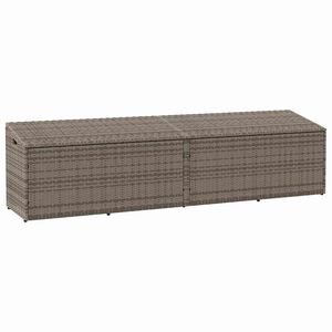 vidaXL Cutie de depozitare de grădină gri 220x50x58 cm Poly Ratan