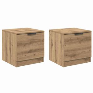vidaXL Dulap de pat 2 buc. Stejar Artizanal 40 x 39 x 40cm