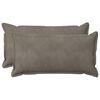 vidaXL Husă pentru pernă 2 buc. HOUTEN Gri deschis 40 x 80 cm Catifea