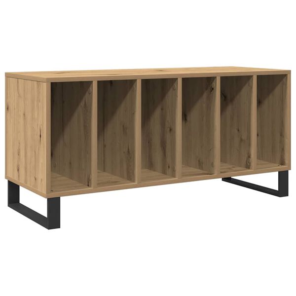 vidaXL Dulap pentru discuri de vinil stejar artizanal 100 x 38 x 48 cm