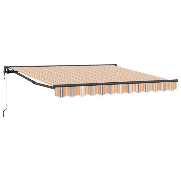 vidaXL Cortina Retractabilă Albastru și portocaliu 300 x 250 cm