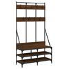 vidaXL Suport de haine cu raft pantofi, stejar maro, 100x40x184 cm