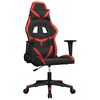 vidaXL Scaun de gaming de masaj, negru și roșu, piele ecologică