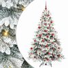 vidaXL Brad de Crăciun artificial cu 300 LED Alb 180 cm PE și PVC