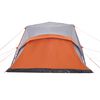 vidaXL Cort familie cu verandă 9 persoane gri/portocaliu setare rapidă