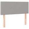 vidaXL Pat box spring cu saltea, gri deschis, 100x200 cm, textil