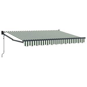 vidaXL Cort electric retractabil Verde și alb 2,5 x 2 m