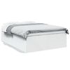 vidaXL Cadru de pat, alb, 120x190 cm, lemn prelucrat