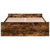vidaXL Cadru pat cu sertare stejar fumuriu 120x200 cm lemn prelucrat