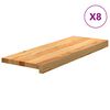 vidaXL Trepte de scară 8 buc maro deschis lemn masiv de stejar