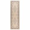 vidaXL Covor Runner FLORNES Țesut Model ecru 67 x 150 cm PP 7 mm