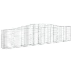 vidaXL Coș gabion arcuit 400x30x80/100 cm fier galvanizat