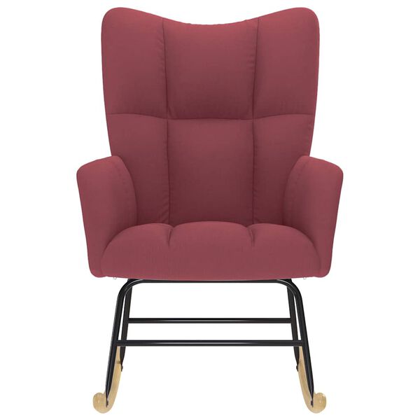 vidaXL Scaun balansoar, roșu vin, material textil