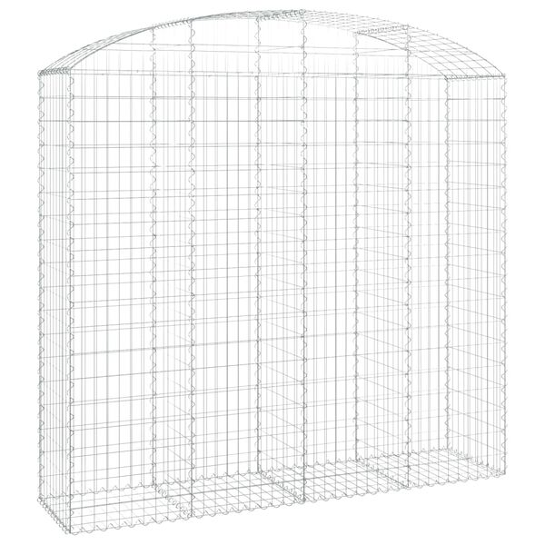 vidaXL Coș gabion arcuit, 200x50x180/200 cm, fier galvanizat