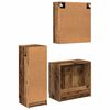 vidaXL Set de mobilier pentru baie 3 pcs Lemn vechi Lemn compozit