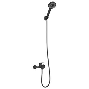 vidaXL Set de cap de duș Negru G 1 / 2 inci