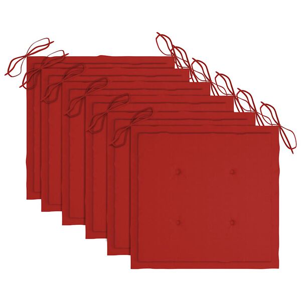 vidaXL Scaune pliante de exterior cu perne 6 buc. lemn masiv de acacia