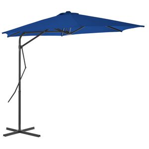vidaXL Umbrelă de grădină, st&acirc;lp din oțel, albastru, 300x230 cm