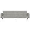 vidaXL Canapea extensibilă 2 locuri, gri deschis, microfibră