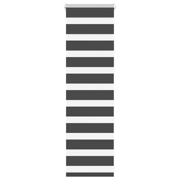 vidaXL Jaluzea tip zebra neagră lățime țesătură 40,9 cm poliester