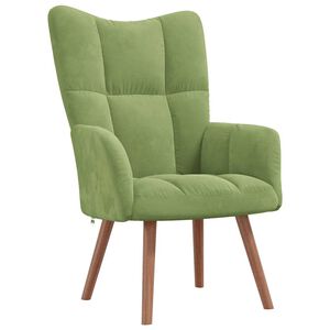 vidaXL Scaun de relaxare, verde deschis, catifea