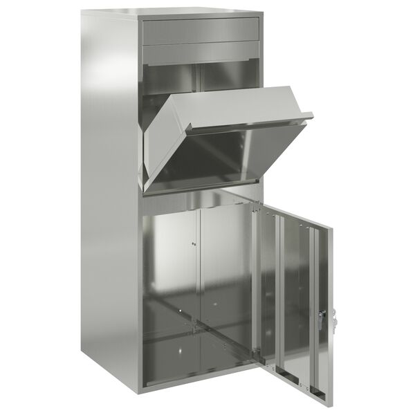 vidaXL Cutie pentru colet Negru 41 x 38 x 103 cm Oțel Galvanizat