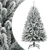 vidaXL Brad de Crăciun artificial cu balamale și zăpadă pufoasă 150 cm