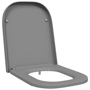 vidaXL Capacul de toaletă Gri 47,5 x 35 x 3,6 cm Duroplast