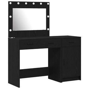 vidaXL Masă de Machiaj 2 buc. Negru 40 x 41 x 75 cm Lemn prelucrat