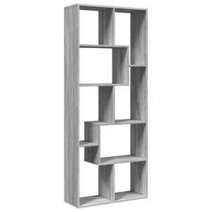 vidaXL Bibliotecă/separator cameră gri sonoma 67x25x161,5 cm lemn