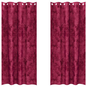 vidaXL Cortine din catifea cu perdele 2 pcs bordo 225 x 140 cm Catifea