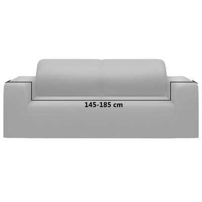vidaXL Husă elastică pentru canapea cu 2 locuri poliester jerseu, gri