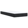 vidaXL Pat box spring cu saltea, negru, 100x200 cm, catifea