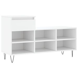 vidaXL Pantofar, alb, 102x36x60 cm, lemn compozit