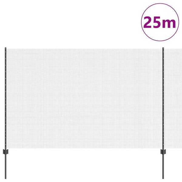 vidaXL Gard cu St&acirc;lp Gri 1,5 x 25 m Oțel