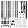 vidaXL Gard hexagonal cu st&acirc;lp 50 x 1,6 m Oțel cu strat de PVC Gri