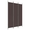vidaXL Paravan de cameră cu 3 panouri, maro, 150x220 cm, textil