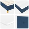 vidaXL Pat boxspring cu saltea albastru 140 x 190 cm țesătură