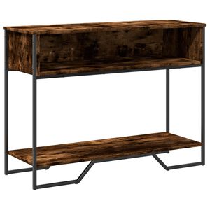 vidaXL Măsuță consolă, stejar fumuriu, 100x35x74,5 cm, lemn prelucrat