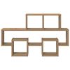 vidaXL Raft de perete stejar artizanal 82 x 15 x 51 cm Lemn compozit