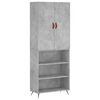 vidaXL Dulap &icirc;nalt, gri beton, 69,5x34x180, lemn compozit
