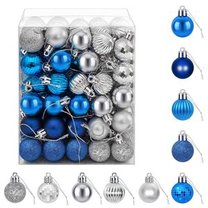 vidaXL Set de globuri de Crăciun 150 buc. Albastru și argintiu 3 cm