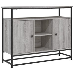 vidaXL Servantă, gri sonoma, 100x35x80 cm, lemn compozit