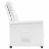 vidaXL Fotoliu rabatabil, alb, piele ecologică