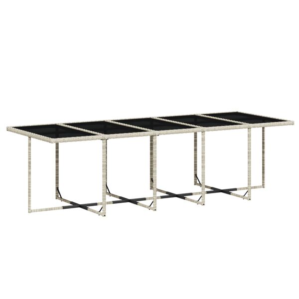 vidaXL Set mobilier de grădină cu perne 15 piese gri deschis poliratan