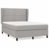 vidaXL Pat continental, gri deschis, 140x200 cm, material textil