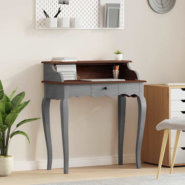 vidaXL Birou de scris, 80x40x92 cm, lemn masiv de mahon