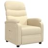 vidaXL Fotoliu rabatabil, crem, material textil