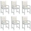 vidaXL Perne scaun cu spătar scund 6buc. melanj crem 100x50x4cm textil