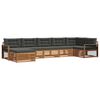 vidaXL Set de canapele de exterior 7 buc. Natural și Antracit
